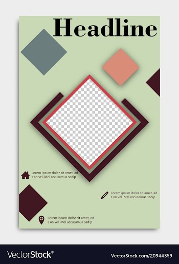 Template flyer black with elements for printing vector image