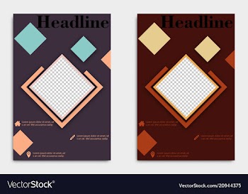 Template flyer black with elements for printing vector image