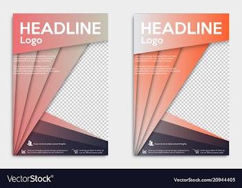 Template flyer black with elements for printing vector image