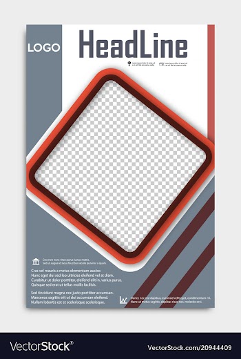 Template flyer black with elements for printing vector image