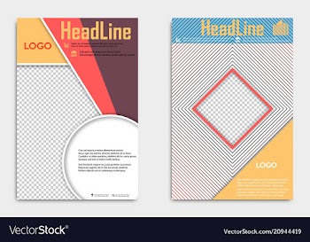 Template flyer black with elements for printing vector image
