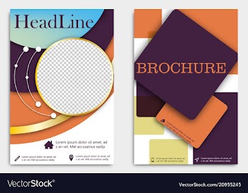 Template flyer black with elements for printing vector image