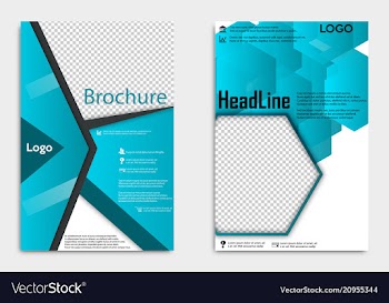 Template flyer black with elements for printing vector image