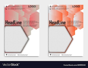 Template flyer black with elements for printing vector image