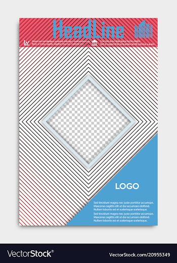 Template flyer black with elements for printing vector image