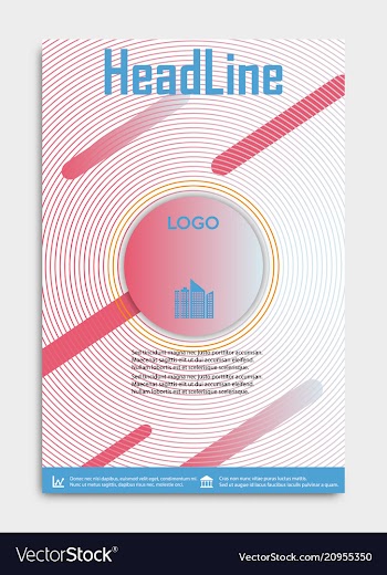 Template flyer black with elements for printing vector image