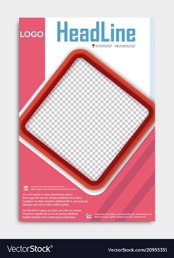 Template flyer black with elements for printing vector image