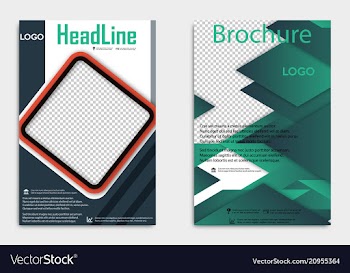 Template flyer black with elements for printing vector image