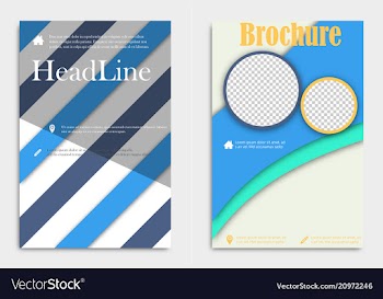 Template flyer black with elements for printing vector image