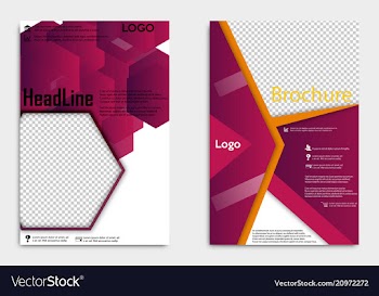 Template flyer black with elements for printing vector image