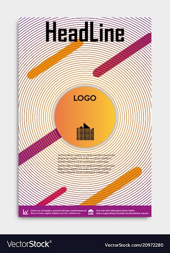Template flyer black with elements for printing vector image