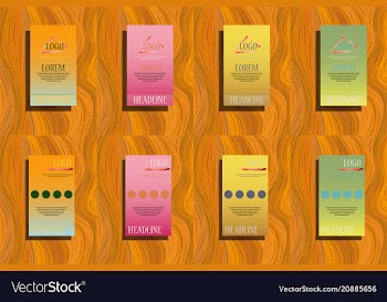 Template for advertising brochure with business vector image