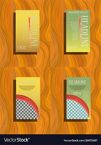 Template for advertising brochure with business vector image