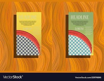 Template for advertising brochure with business vector image
