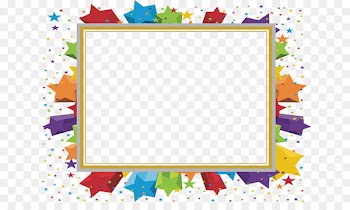 Template Microsoft PowerPoint Party Ppt Wallpaper - Colored stars border 