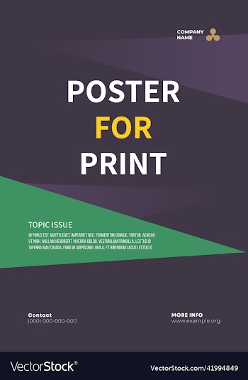 template minimal design for flyers posters