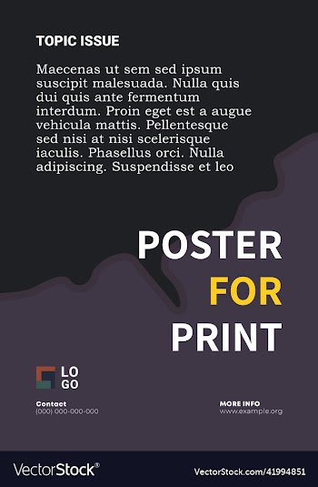 template minimal design for posters