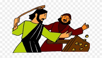 Temple Clipart Jesus - Jesus Chased The Money Changers
