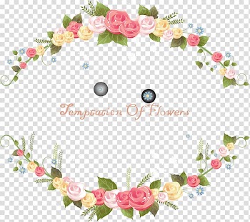 Temptation of flower , Flower , Korean Roses Border 2 transparent background PNG clipart