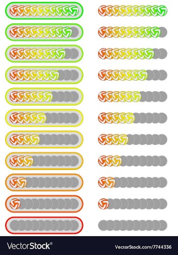 Ten level football player rating system vector image