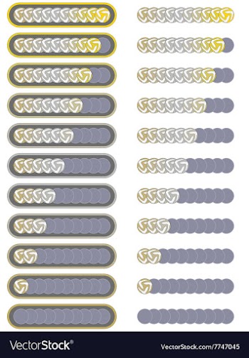 Ten level soccer player rating system vector image