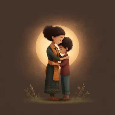 Tender Embrace: A Mother and Son Bond