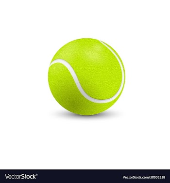 tennis ball on white