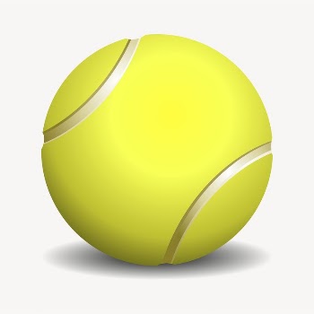 Tennis ball sticker, sport equipment | Free PSD - rawpixel