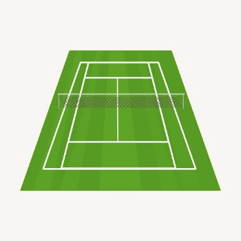 Tennis court clip art color | Free Photo - rawpixel
