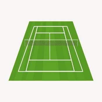 Tennis court clipart, collage element | Free PSD - rawpixel
