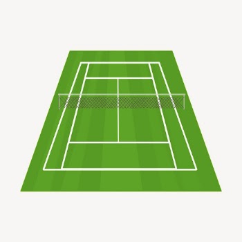 Tennis court clipart, illustration vector. | Free Vector - rawpixel