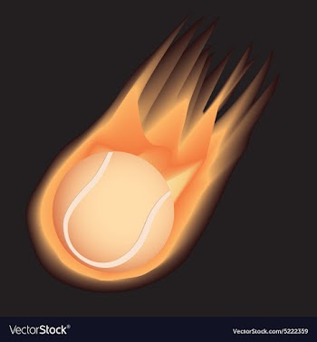 Tennis-fire vector image