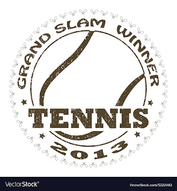Tennis label vector image