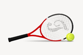 Tennis racket & ball clipart, | Free Vector - rawpixel