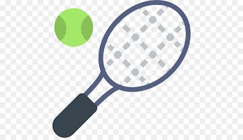 Tennis Racket Ball Sport Icon - A tennis racket 