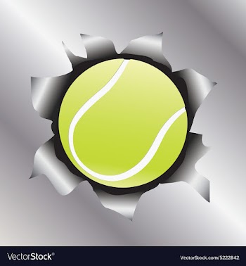 Tennis thru metal sheet vector image