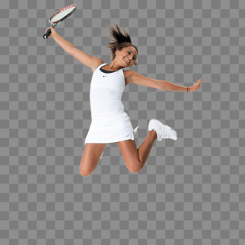 Tennis Woman Happy Jump transparent PNG - StickPNG