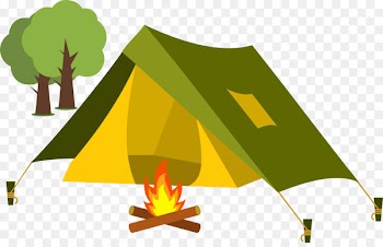 Tent Cartoon Camping Clip art - Set up a tent to make a fire 