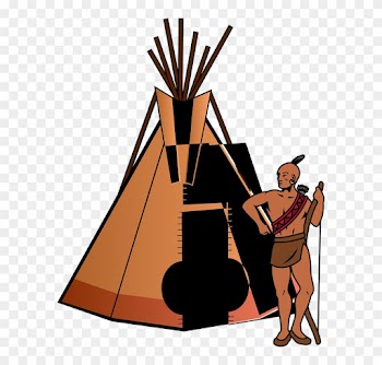 Tent Teepee Home Thanksgiving People Indian Tribe - Native American Teepee Clipart