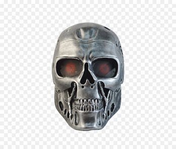 Terminator Mask Face Robot Halloween - Terminator head PNG 