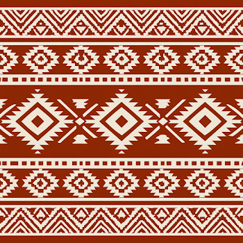 Terracotta Southwestern Geometric Pattern