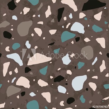 Terrazzo seamless pattern with stone or rock crumbs