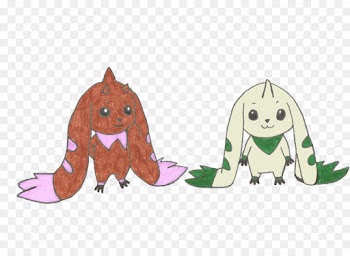 Terriermon, Lopmon, Drawing, Cartoon, Animation PNG