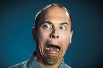 Terrified Man Portrait