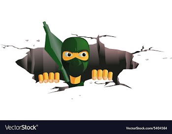 Terrorist in tunnel vector image