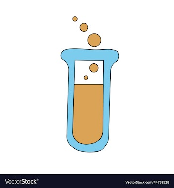 test tube with orange liquidscience chemical icon