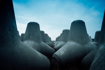 Tetrapod field on the Kanazawa beach