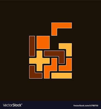 Tetris pieces vector image