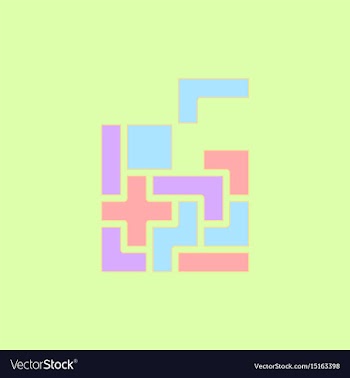 Tetris pieces vector image
