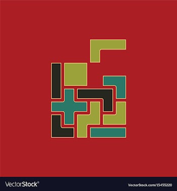 Tetris pieces vector image